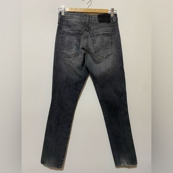 Anthropologie AMO Stellar Distressed Black Jeans - Picture 3 of 4